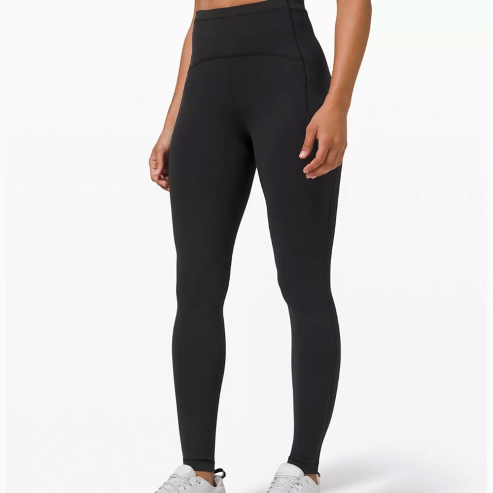 Black Lululemon Swift Speed leggings size 4